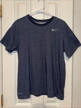 Nike Men’s Dri-FIT Short Sleeve Tee in Heathered Dark Navy